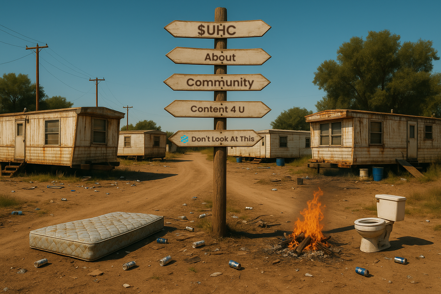 Landing page with buttons